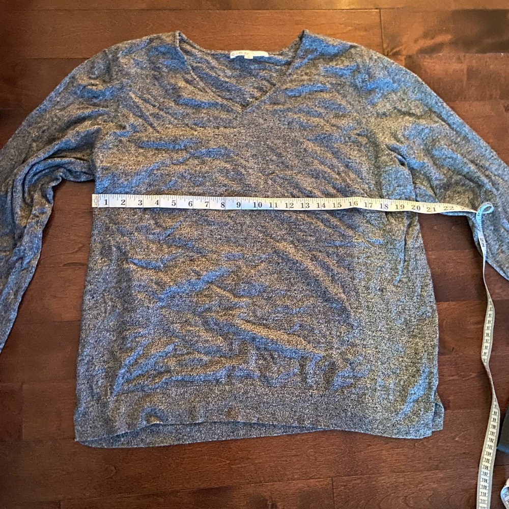 Gray V-Neck Sweater